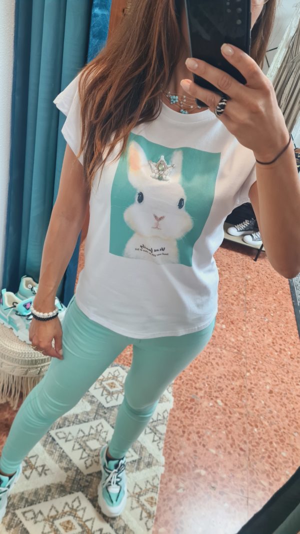 Camiseta Rabbit aguamarina