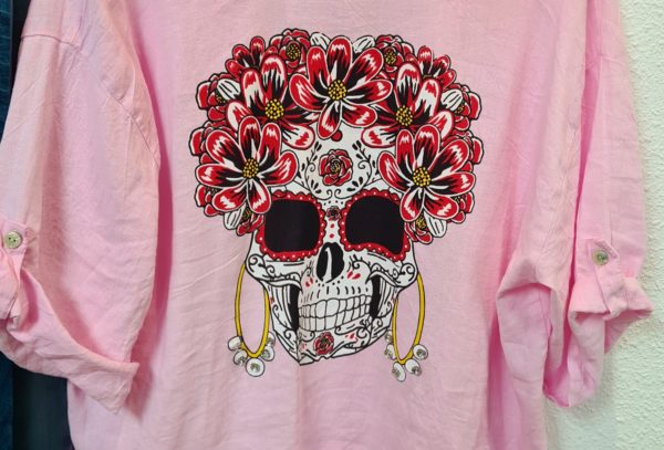 Maxi Camisa Catrina Frida rosa