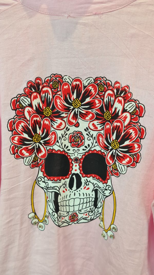 Maxi Camisa Catrina Frida rosa - Imagen 6