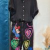 Maxi Camisa Catrina Frida negra - Imagen 4