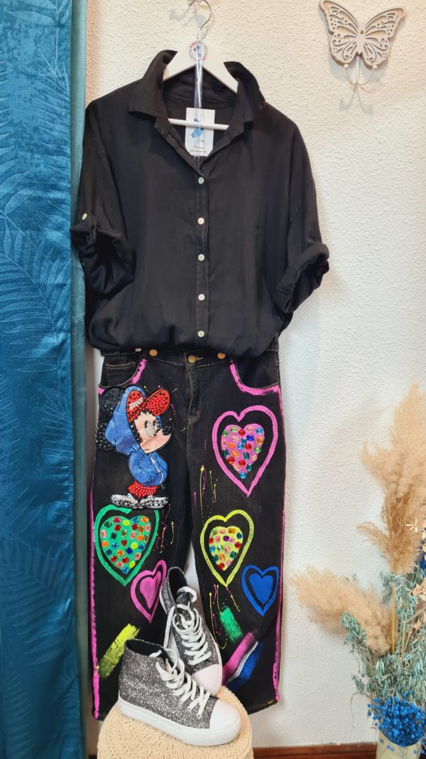 Maxi Camisa Catrina Frida negra - Imagen 4