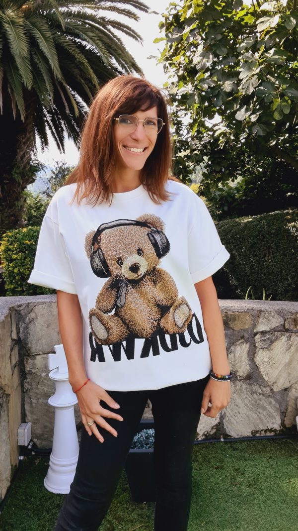 Camiseta Maxi Teddy Blanca - Imagen 2