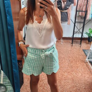 Short Teweed verde