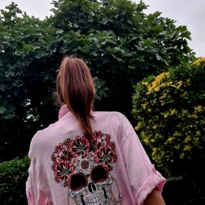 Maxi Camisa Catrina Frida rosa